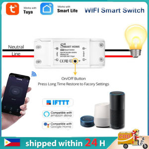 Wi-Fi Smart Breaker Light Switch Timer Wireless Remote Control for Fan Lamp Switch with Alexa Google Home Smartlife Tuya