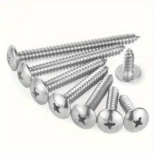 220-Piece M4 Flathead Self-Tapping Screw Kit 304 Stainless Steel - Ideal for Drilling into Furniture and Wood with Storage Box