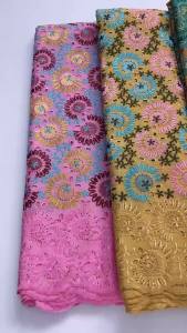 2026 African Cotton Lace Fabric Embroidery 5 Yards Nigerian Swiss Voile Lace Fabrics Sewing For Women Wedding Party Dress