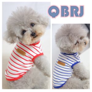 Pet Clothes Small Dog Vest Striped Spring Summer Autumn Winter Fashion Cute Casual Dog Sweater for Teddy Bichon Schnauzer