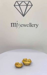 MJ Jewellery 3D 999.9/24K Pure Gold Ingot Pixiu Charm B626