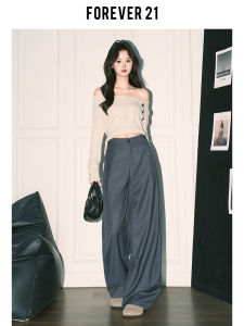 High Waist Wide Leg Suit Pants Womens Loose Hanging Grey Casual Trousers Pear Shape Slimming Drapey Straight Leg Pants