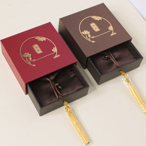 High-End Hetian Jade Jewelry Box Heritage Bracelet Box Ancient Style Gold Jewelry Packing Box Jade Jewelry Collection Gift Box