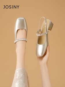 Josiny | High Heels Summer New Design Mary Jane Shoes for Dresses Comfortable Enclosed Toes
