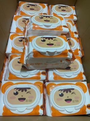 Sỉ combo 10 gói khăn ướt baby wipes 650g khong mùi an toàn cho bé