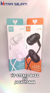 Handsfree Stereo Bass L11 Jack 3.5mm Earphone Headset Headphone
