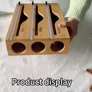 Plastic wrap cutting box Kitchen can wall hanging kitchen supplies multi-cell two-way plastic wrap dispenser