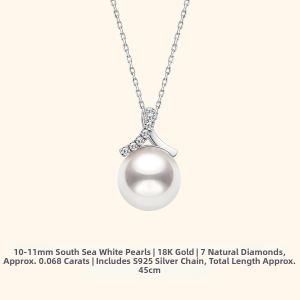 Helas | Australian South Sea Pearl Diamond Lightweight Pendant Necklace