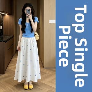 BIFEIMENG | Gentle Holiday Style V-Neck Bow Floral Long Dress Set