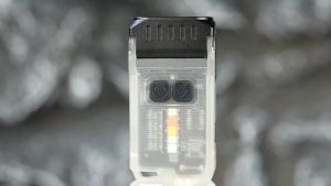 Keychain Flashlight - Asafee V15 LED 1200LM 105M Range Mini EDC Light, IP67 Waterproof, Rechargeable, 81g, 80° Rotation, 3 Hand Switches, 2 Brightness Levels