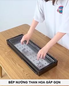 bếp nướng gia đình than hoa bbq gấp gọn tiện lợi đa năng mang theo du lịch dã ngoại  bếp nương than inox Bếp nướng than dai inox