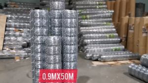 ลวดตาข่ายถักปม ช่องตา 10x10cm ยาว 30m/50m รั้วตาข่ายแรงดึงกึ่งสปริง รั้วตาข่ายเหล็ก ตาข่ายลวดเหล็ก รั้วล้อมสวน รั้วล้อมบ้าน ตะข่ายล้อมแพะ แกะ วัว ทนสนิม