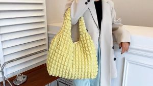 Square foam Tote bag, Korean Style 5 colors Fashion Shoulder