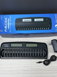 PALO 12 slots aa battery charger Smart charger with LCD display 1.2V battery charger Multi-slot charger