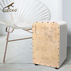 GECKO Cajon Box Drum with Snare and Bass Tone for Acoustic Music Play with Your Hands 1-Year Warranty (GL40H)