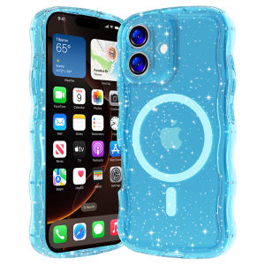 Ốp Điện Thoại iPhone 17/16/15 Pro Max Plus Trong Suốt Lấp Lánh Từ Tính Chống Sốc Bảo Vệ Mỏng Nhẹ Gợn Sóng Tương Thích Magsafe