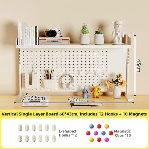 YIXUAN | Multifunctional Student Office Desktop Multilevel Storage Rack with Holes