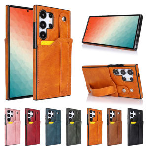 For Samsung Galaxy S21 S22 S23 S24 S25 Ultra/S21 S22 S23 S24 S25 Plus/S23 FE S24 FE S20 FE Leather Case card bag phone case shockproof protective cover For S22+ S23 S24 S25 Ultra