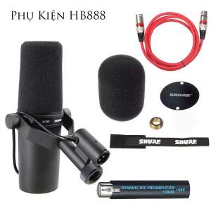 (TẶNG HIFI DYNAMIC Q2 PREAMP +28dB VÀ DÂY CANON 2 mét) Micro Shure SM7B Podcast phòng thu - Mic SM7B Thu Âm Livestream hát chuyên nghiệp bh3 năm