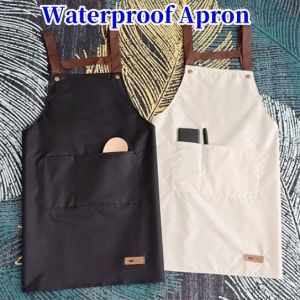 【PH Local】Waterproof Apron Coffee Shop Barber Working Bib Kitchen Cooking Aprons BBQ Apron