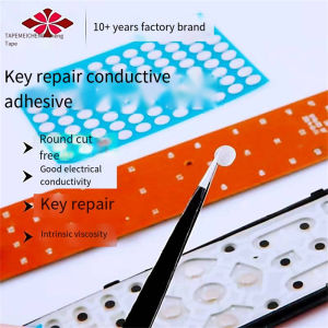 Round 6mm conductive cloth tape for electric piano electronic piano key repair conductive patch silicone remote control key contact conductive adhesive tape round 6mm