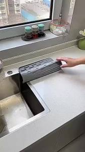 Kitchen Silicone Drain Mat with Built-in Drainage Design Easy to Clean for Countertops Sinks Refrigerators Multiple Color Option
