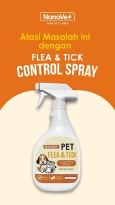 Nanovet® Pet Flea and Tick Control Spray for Cat and Dog (500ml)