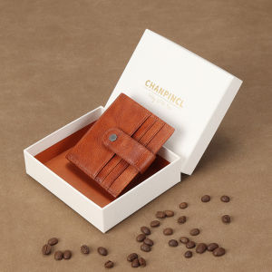 Ultra-Slim & Lightweight Mens Wallet - CHANPINCL Genuine Top Grain Leather with RFID Blocking Card Holder & Zippered Coin Pocket - Includes Gift Box