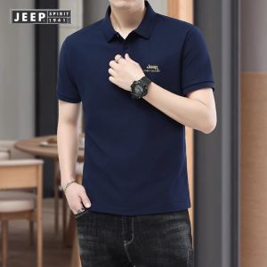 Áo Thun Polo Tay Ngắn Đính Thêu JEEP Dành Cho Nam Mùa Hè 2025 Áo Sơ Mi Nam Cao Cấp Thường Ngày Dành Cho Doanh Nhân