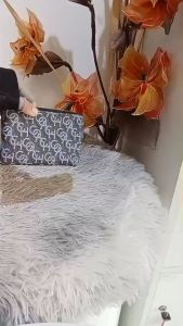 Coach กระเป๋าคล้องมือ 💯% ของแท้ กระเป๋าคล้องมือ COACH CF548 CORNER ZIP WRISTLET WITH SIGNATURE MONOGRAM PRINT (IMNAV)