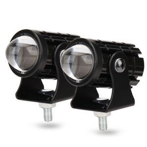 2PCS Mini Driving Lights Full Set For Motorcycle Dual Color Eagle Eye LED Light For Motorcycle Super Bright Waterproof Headlight Driving Motor Accessories Parts