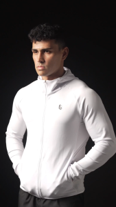 Lockerwear Hoodie Long Sleeve Gym Fitness Jaket Olahraga Pria Baju Lengan Panjang Running Polos Elastis Slim Fit