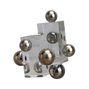 Modern Italian Light Luxury High-End Creative Geometric Crystal Substack Ball Shaped Decorative Piece for Sample Room Decoration