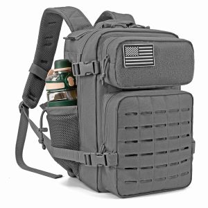 25/45L Women/Men Tactical Backpack School Bag Gym Rucksack Treeking with Dual Cup Holder Camping Equipment Back Pack