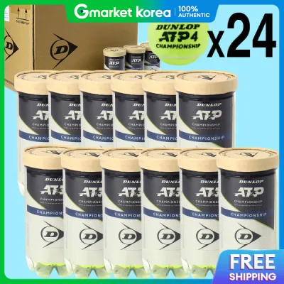 Dunlop | Dunlop Atp Tennis Ball Championship Match Ball 12 Cans 1 Box 24 Balls