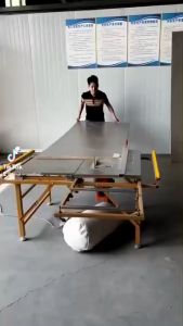 Máy cưa bàn trượt mini đa năng gấp gọn tiện mang đi công trình.