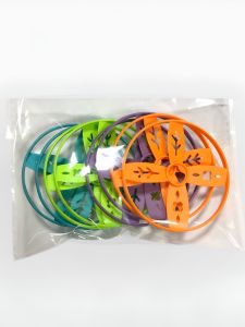 Kids Outdoor Flying Saucer Bamboo Dragonfly Catapult Foot on the Sky Rocket Launch Luminous Wangwang Flying Fun Frisbee