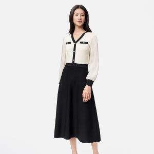 Koradior | New Autumn Office Retro Palace Style Slim Long Sleeves Dress