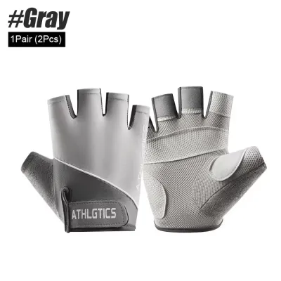 1Pair Breathable Fingerless Cycling Gloves for Men And Women Workout Gym Weight Lifting Training Exercise Fitness