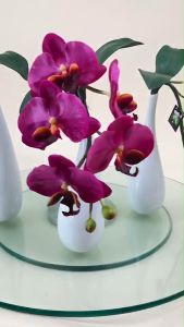 แจกันกล้วยไม้ปลอม ดอกไม้พร้อมแจกัน ดอกไม้บูชาพระ