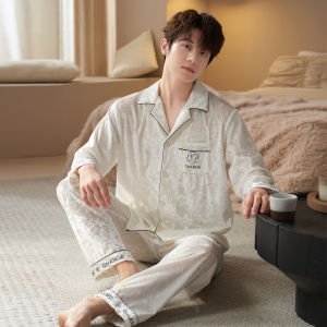 Lezidream New Chinese Style Fleece Lined Long Sleeve Couples Sleepwear Velvet Home Clothes Womens Autumn Winter Set