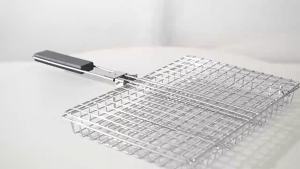 Portable Collapsible Grilling Rack Basket Non-toxic Stainless Steel Food Holder