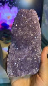 Hoa đá Thạch Anh tím Amethyst AAA tự nhiên Braxin Uruguaytán sắc đặc biệt năng lượng vũ trụ 902
