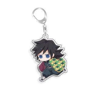 Bandai | For Demon Slayer Tokitou Muichirou Hashibira Inosuke Douma Acrylic Selfmade Cartoon Anime Keychain Pendant Toy Gift 5cm