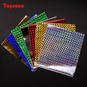 Topranc 12Pcs/16Pcs Holographic Laser Film Adhesive Fishing Lure Refit Sticker Lure Fishing Spoon Decoration Materials