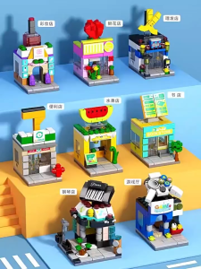 European Buildings Cute and Fun Shop Mini Street View Architecture Series Building Blocks Toy Gift
