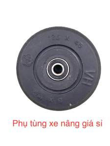 Bánh xe đẩy hàng bánh xe cao su bánh xe 125x45cao su gai