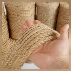 Natural Jute Twine Vintage Jute Rope Cord String Twine Burlap For DIY Crafts Gift Wrapping Gardening Wedding Decor Cat Climbing