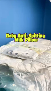 Hntob Newborn Baby Anti-Spitting Milk Pillow 15° Slope Feeding Master Cushion Detachable Belt