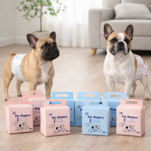 YE610 Combo Pack of 40 Pet Disposable Diapers Ultra-thin and Breathable Instant Absorption and Dryness Suitable for Both Male and Female Pets